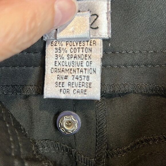 Cache Pants Black Sexy Satin Cargo Crop Zipper Size 4 NWT Deadstock - Picture 16 of 16